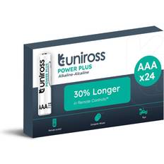 Uniross Batteri Pakke med 24 stk AAA/LR03 Power Plus Alkaline