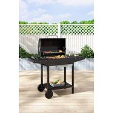 BBQs H&O Direct Metal Outdoor Charcoal Grill with Side Tables One Size
