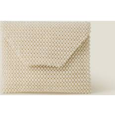 Multicoloured Clutches Accessorize Bridal Pearl Envelope Clutch Bag - Ivory