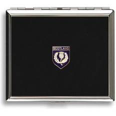 Smoking Accessories Knight Scottish Thistle Metal Black Leather Covered Cigarette Case