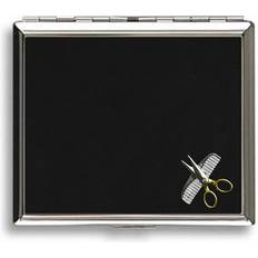 Smoking Accessories Knight Black Leather Covered Cigarette Case