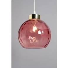 Deana Dimpled Glass Ball Easy Fit Light One Size - Pink