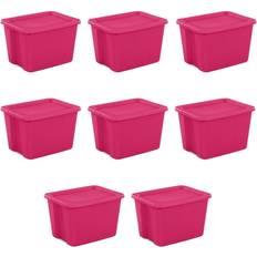 Sterilite Plastic Boxes 18 Gallon Set of 8 Storage Box 18gal 8pcs
