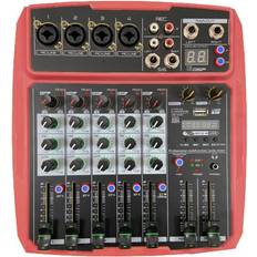 Studio Mixers Greenzech Mini 4 Channel 16 DSP Effect USB Delay Audio Mixer Console
