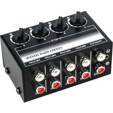 Studio Mixers Tlily 4 Channel Stereo Audio Mixer Support RCA Input and Output Mini Passive Stereo Mixer