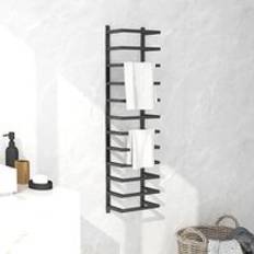 Berkfield Home Towel Rack Black 24 x 12 x 96 cm Steel
