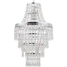 Chrome Tiered Chandelier Style Light Shade - Clear