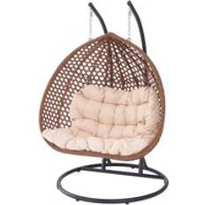 Garden & Outdoor Furniture Artemis Home Double Swing Egg Pod Chair One Size - Cream