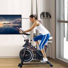 Homcom Belt-Driven Exercise Bike Home Fitness Trainer