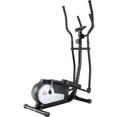 Crosstrainers Homcom Black Home Elliptical with LCD Monitor 148 x 60 x 111 cm
