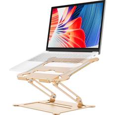 Gold Laptop Stands Inbox Zero Adjustable Ultrabook Laptop Stand 10cm W x 10cm D