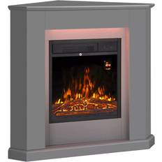 Modern Corner Electric Fireplace with Remote Control