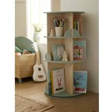 Vertbaudet Rotating Bookcase Rainbow Sage Green