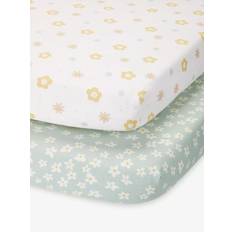 John Lewis Ditsy Daisy Print Cotton Infant Fitted Sheet Pack of 2