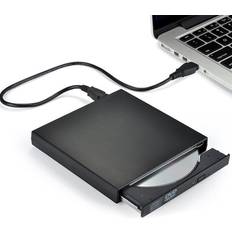 Ekstern cd drev External CD DVD Drive, USB 2.0 Slim Protable Black