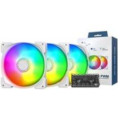Montech HP140 ARGB PWM 140mm White Case Fan 3 Pack