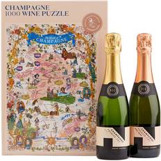 Harvey Nichols The Champagne Wine Map Jigsaw Puzzle Gift Set 375ml
