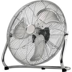High velocity floor fan Homiu High Velocity Chrome Metal Floor Fan 18 in Silver