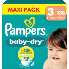 Pampers 1 Pampers Baby-Dry Windeln Gr 3 6-10 kg 1 x 136 Windeln türkis