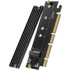 Hpa PCIe 4.0 x16 till M.2 NVMe M-Key Adapter Expansionskort Svart