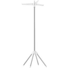 Silver Drying Racks Pricenet Songmics Clothes Drying Rack With 3 Rotatable Arms For Hangers - White/Silver