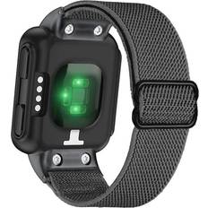 C2D JOY Stretchy Loop Nylon Strap Compatible with Garmin Forerunner 35/30 Approach S10 Bands Replacement Accessory Black