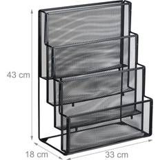 Zeitschriftenhalter Relaxdays Metall 43 x 18 x 43 cm Schwarz Zeitschriftenhalter