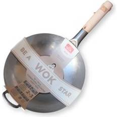 School of Wok Uncoated Carbon Steel Craft 30 cm - Silver