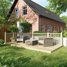 Decking Timber Power Sheds Treated Timber Decking Kit 8ft x 16ft Light Brown