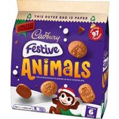 Cadbury Festive Animals Chocolate Biscuits 119g Box of 8