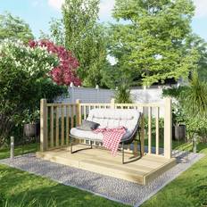Pinewood Decking Timber Power Sheds Treated Timber Decking Kit 4ft x 8ft Light Brown