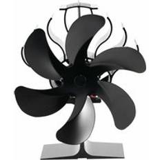 Fireplaces Aiperq Heat Powered Stove Fan 6 Blades