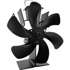 Fireplaces Ikodm Wood Stove Fan 6 Blades Heat Powered Fireplace