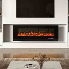 Garden Sanctuary 50 Inch 1800W Black Wall Mounted Electric Fireplace