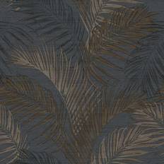 Carma Galerie Palma Tree Leaf Blue Wallpaper PS33316