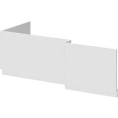 Napoli Gloss White MDF 1700mm L Shaped Front And End Bath Panel Set