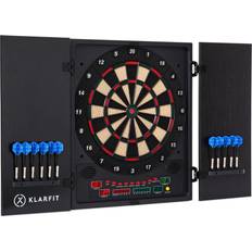 Klarfit Electronic Dartboard And Cabinet Set Matte Black