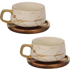 Coffee And Teacup With Wooden Saucer 200ml