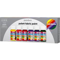 Panduro Fabric Paint Rainbow Sæt 6 x 50 ml
