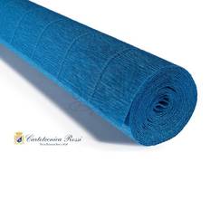 Blue Silk & Crepe Papers Cartotecnica Rossi Premium Italian Crepe Paper Roll Heavy-Weight 180 Gram 557 Steel Blu