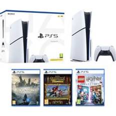 Sony PlayStation 5 Disc Console with Hogwarts Legacy, LEGO Harry Potter Collection & Harry Potter: Quidditch Champions - Deluxe Edition