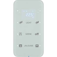 Schalter Berker Touchsensor 3-fach mit Temperaturregler R.1 Glas Polarweiß