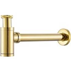Gold P-shaped Faucet 1.5 Inch Brass