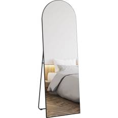 Wall Mount Leaning 50 x 150 cm Black
