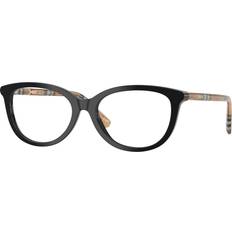 Glasses & Reading Glasses Burberry Woman BE2431 4161 Vista Frames Acetate Black Transparent Cat Eye