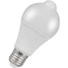 Light Bulbs Crompton Lamps LED Motion Sensor GLS 10W E27 Dusk Til Dawn Warm White Opal