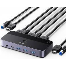 Hpa 2in1 Switch HDMI USB-A USB-B USB-C MicroUSB Svart