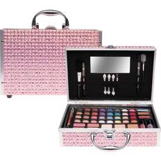 Leerpalette Kosmetikkoffer Groß - Rosa Glitzern