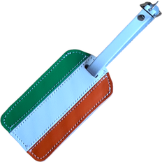 Green Luggage Tags Zatchels Leather Luggage Tag Orange White Green One Size