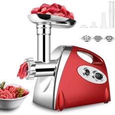 Living and Home Red Electric Meat Grinder and Household Sausage Machine